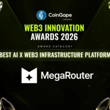 MegaRouter Named Best AI x Web3 Infrastructure Platform at CoinGape Web3 Innovation Awards 2026